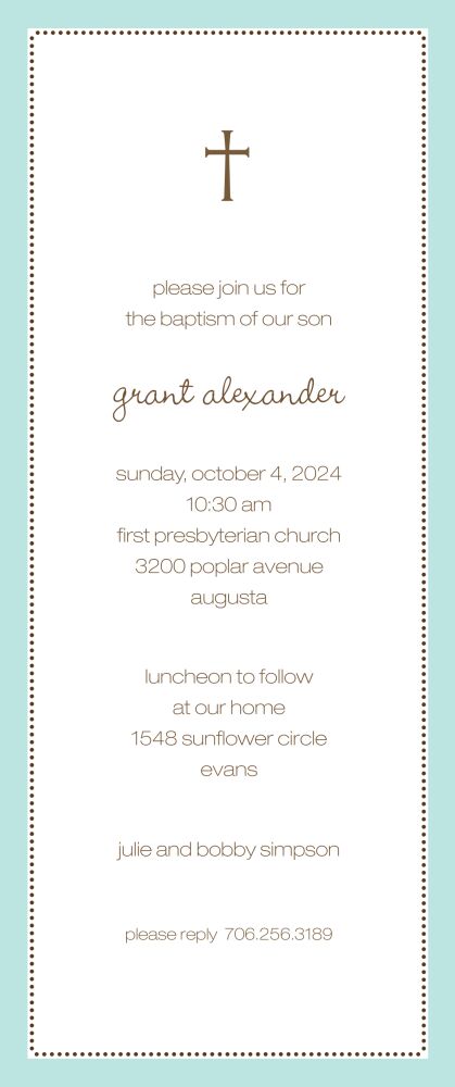 Tiny Beads Robin's Egg Invitation