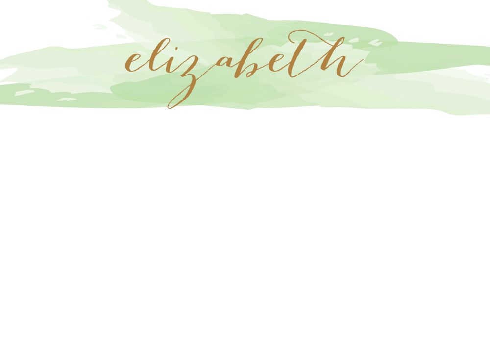 Brushstroke Green Flat Note