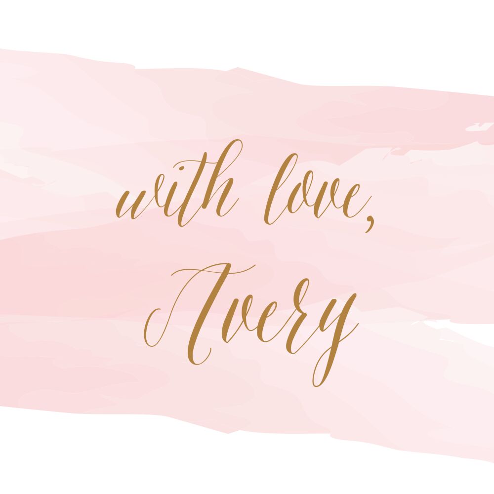 Brushstroke Blush Enclosure Card