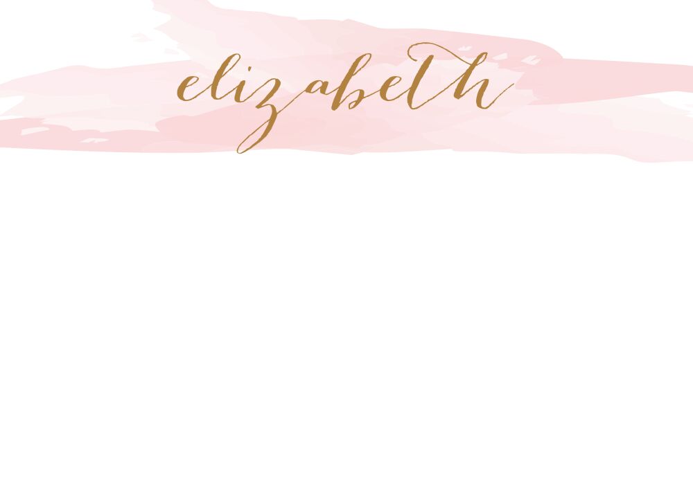 Brushstroke Blush Flat Note