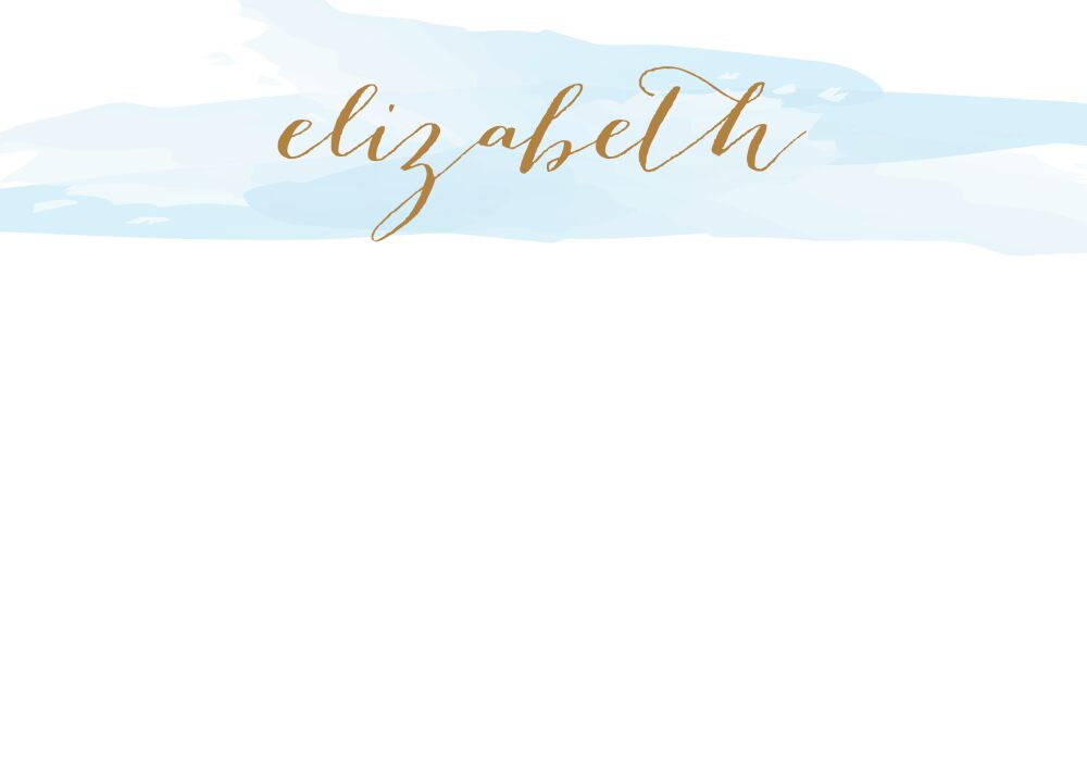 Brushstroke Blue Flat Note
