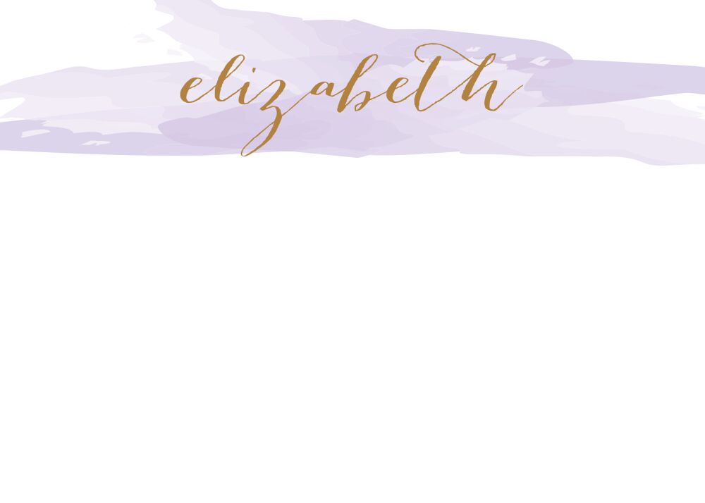 Brushstroke Lavender Flat Note