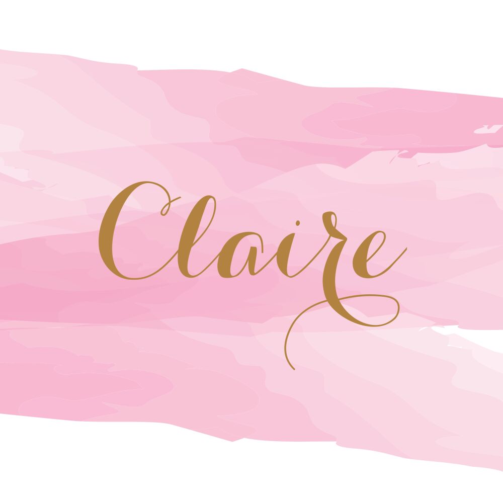 Brushstroke Pink Folded Enclosure Card