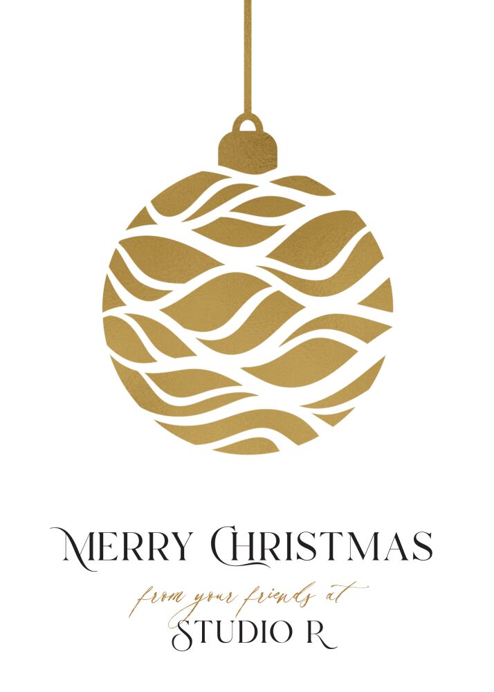 Opulent Ornament Foil Pressed Holiday Greeting Card