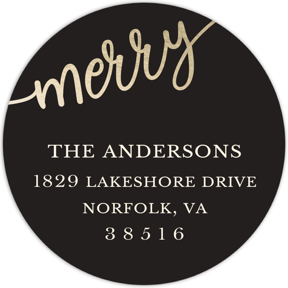Merry Frame Return Address Label