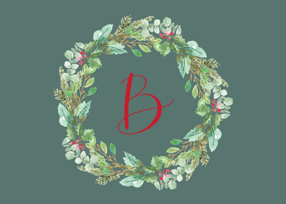 Welcoming Wreath Folded Holiday Greeting Card