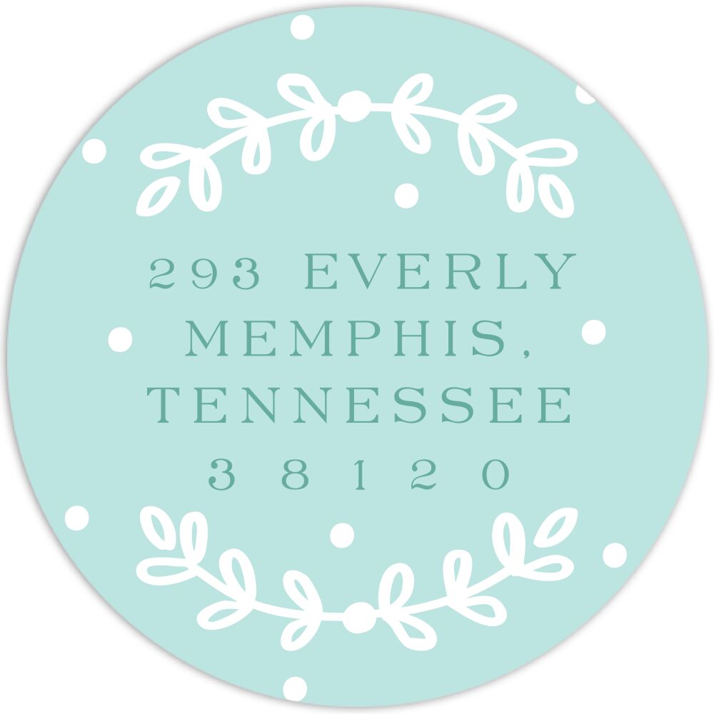 Happiest New Year Round Address Label