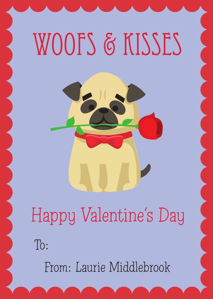 Woofs & Kisses Valentine