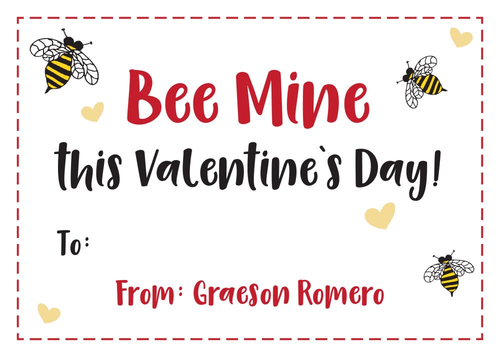 Bee Mine Valentine Sticker