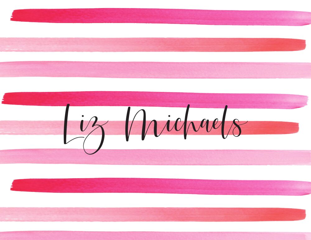 Watercolor Stripes Folded Note