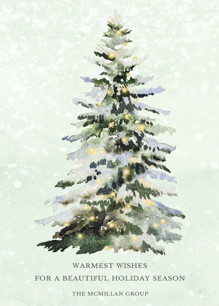 Wintry Glow Holiday Greeting Card