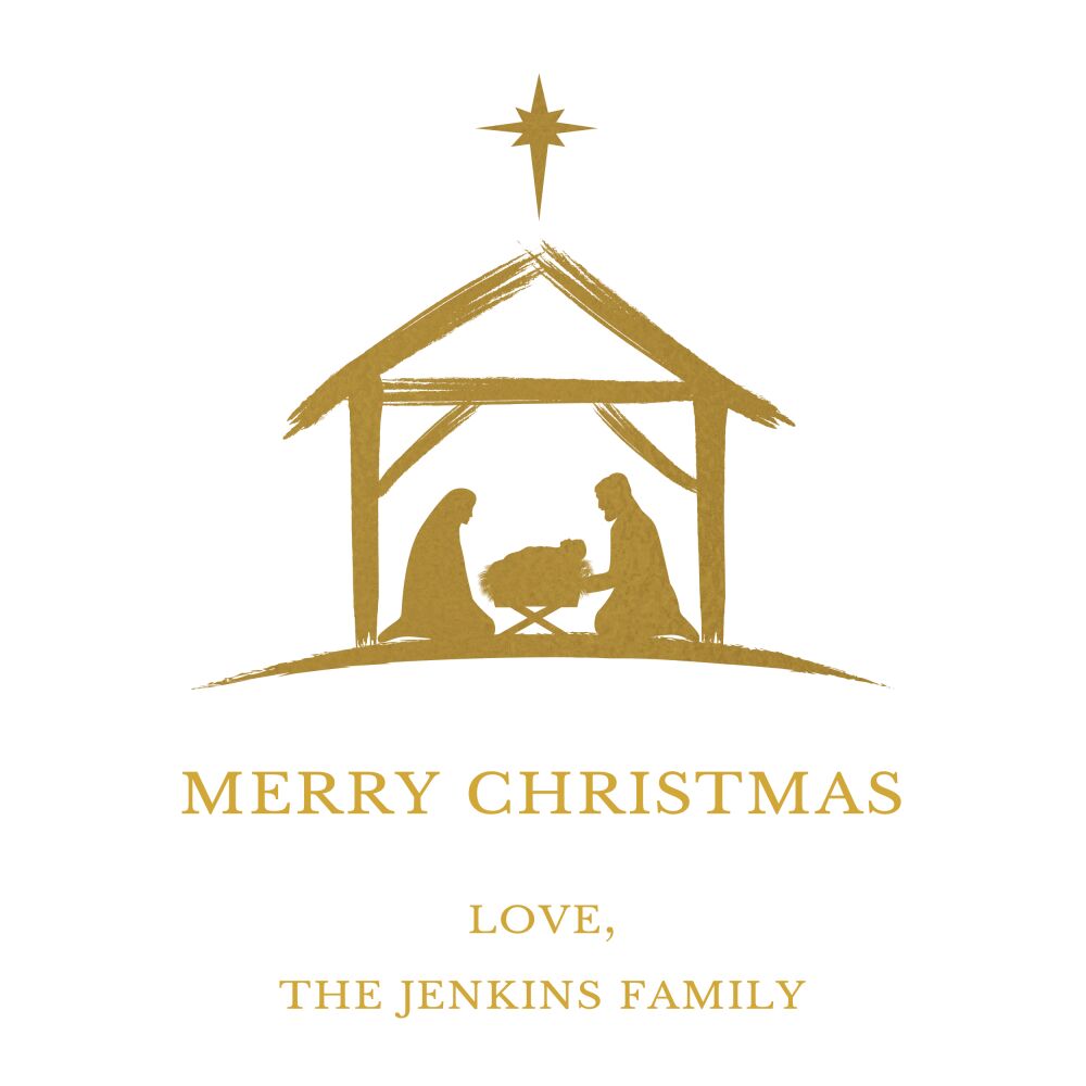 Star Nativity Gift Sticker