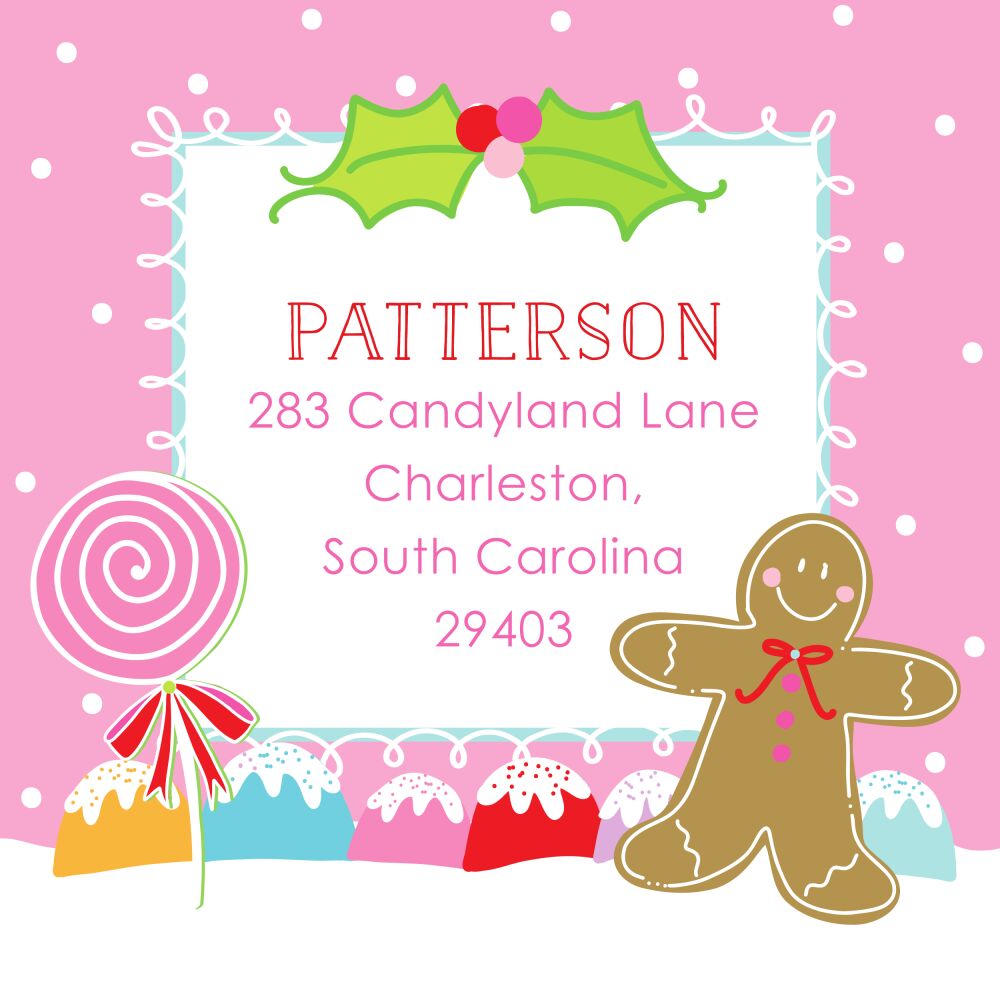 Gingerbread Return Address Label