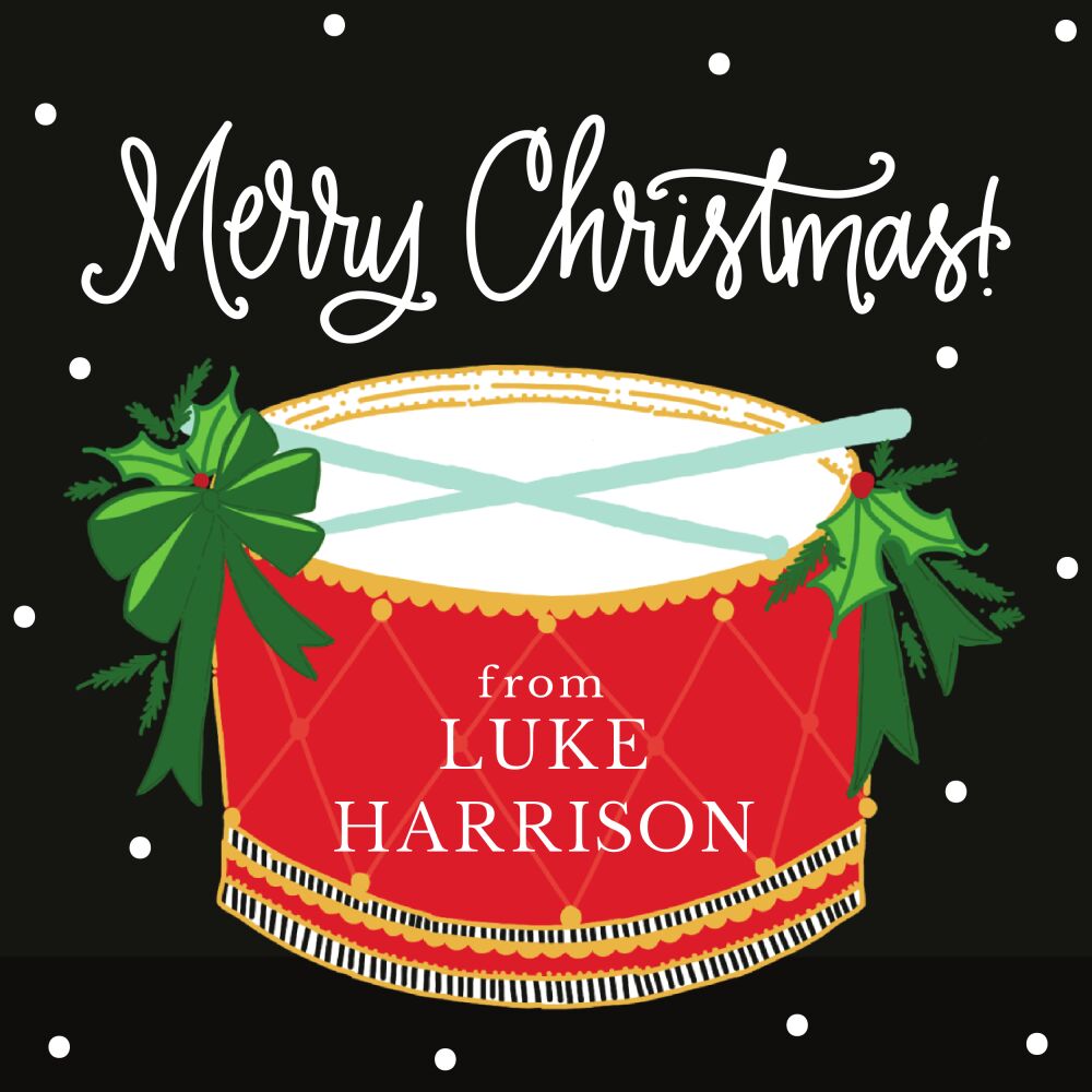 Holiday Drum Enclosure Card
