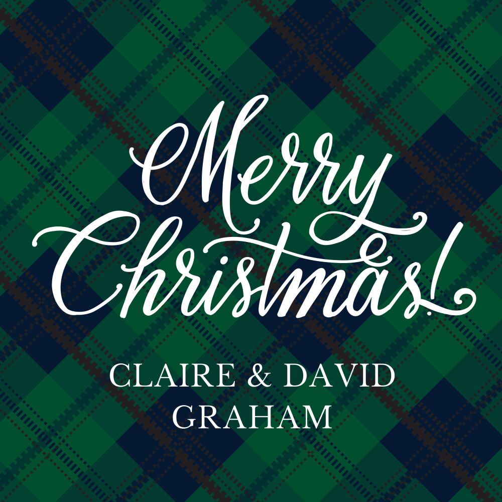 Christmas Plaid Enclosure Card