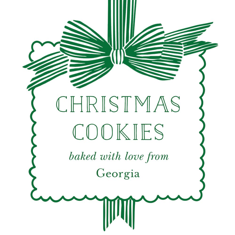 Striped Bow Gift Sticker