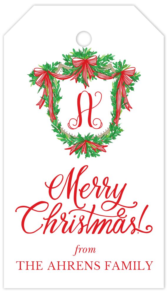 Garland Shield Hanging Gift Tag