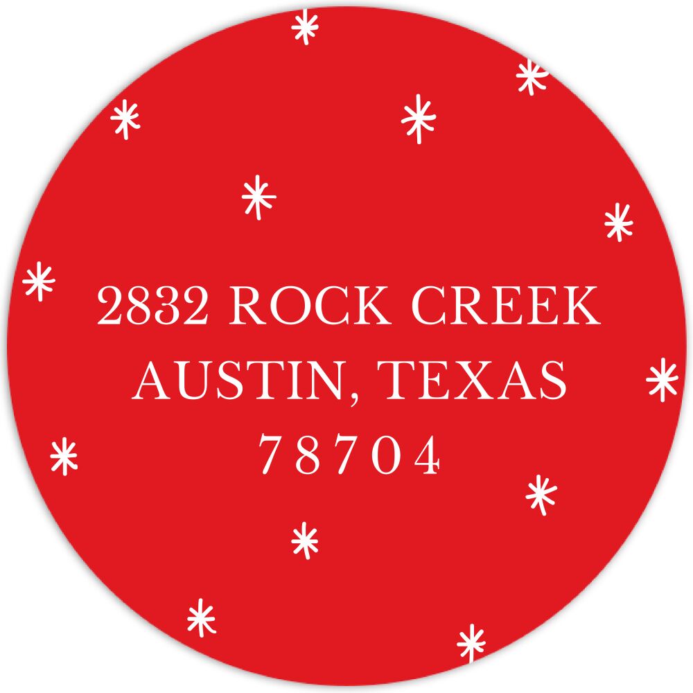 Christmas Star Return Address Label