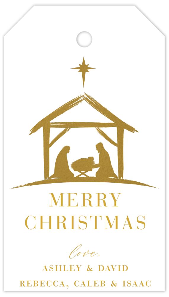 Star Nativity Hanging Gift Tag