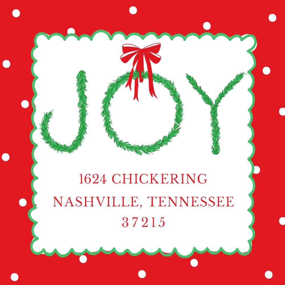 Joy Boxwood Return Address Label