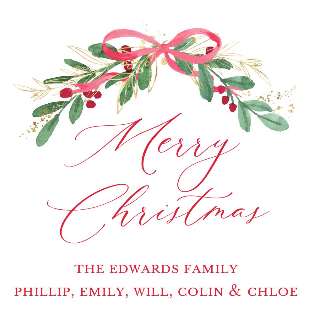 Ribbon Garland Gift Sticker