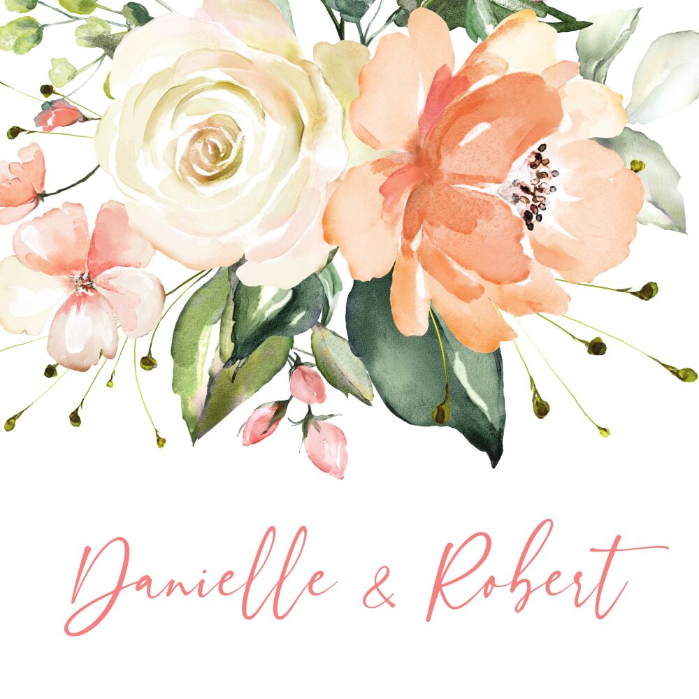 Apricot Rose Enclosure Card
