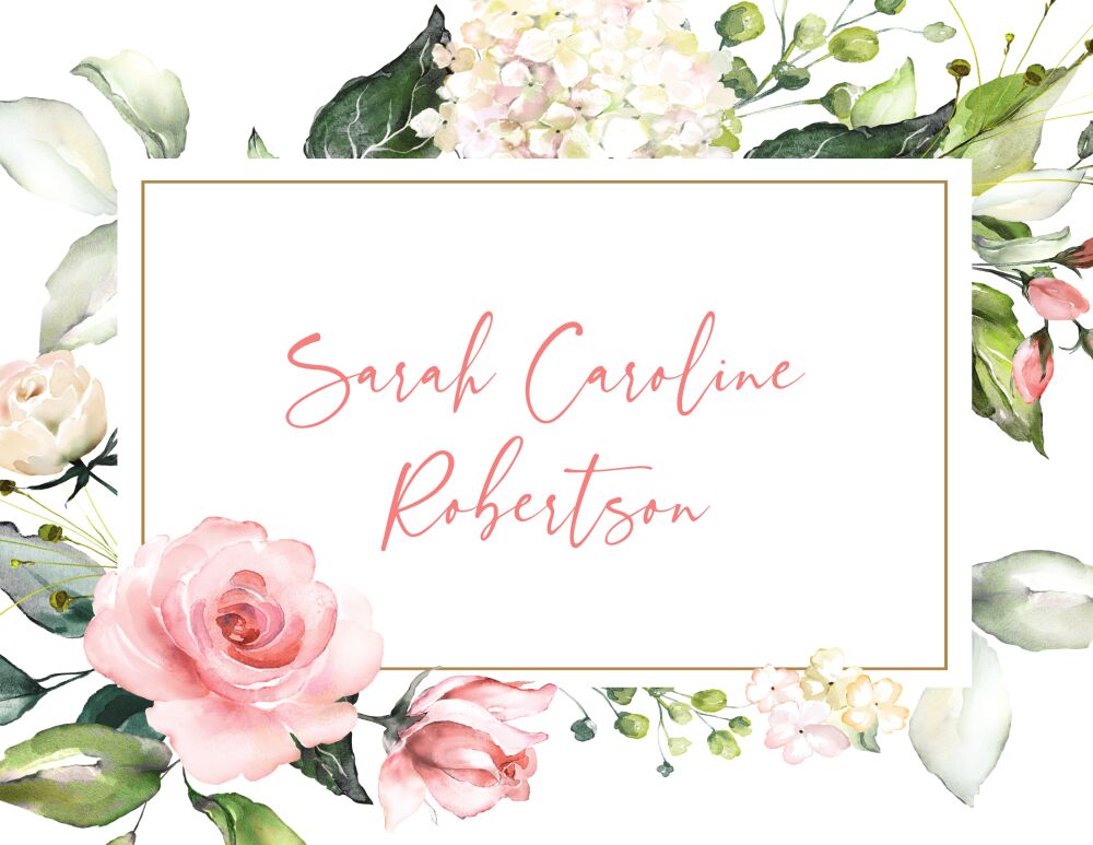 Heritage Floral Folded Note