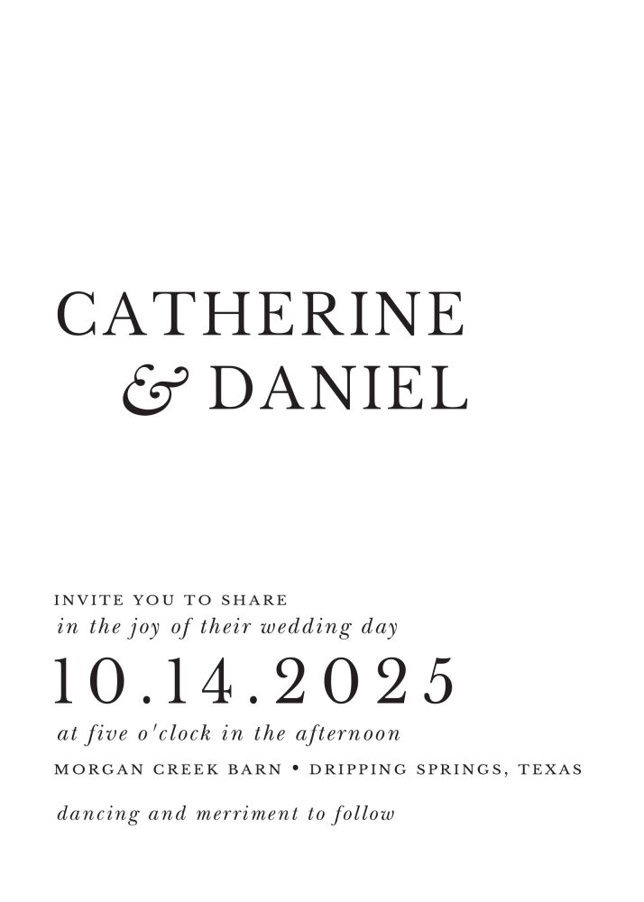 Simplicity Invitation
