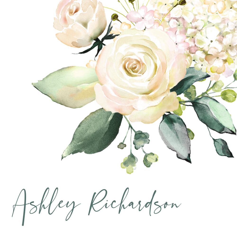 Alabaster Bouquet Enclosure Card