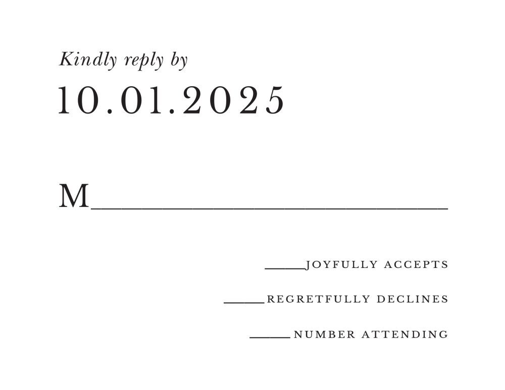 Simplicity Reply Card