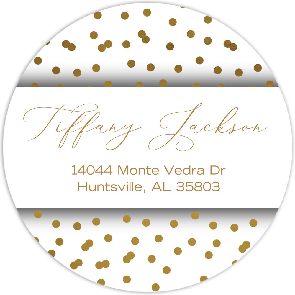 Confetti Return Address Label