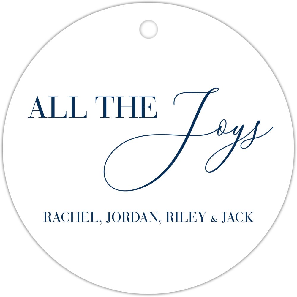 All the Joys Round Hanging Gift Tag
