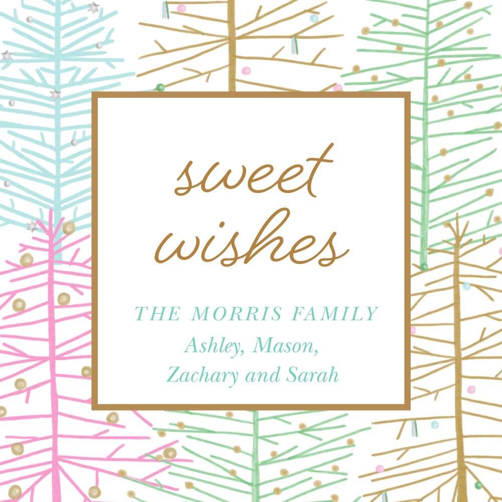 Tinsel Trees Enclosure Card