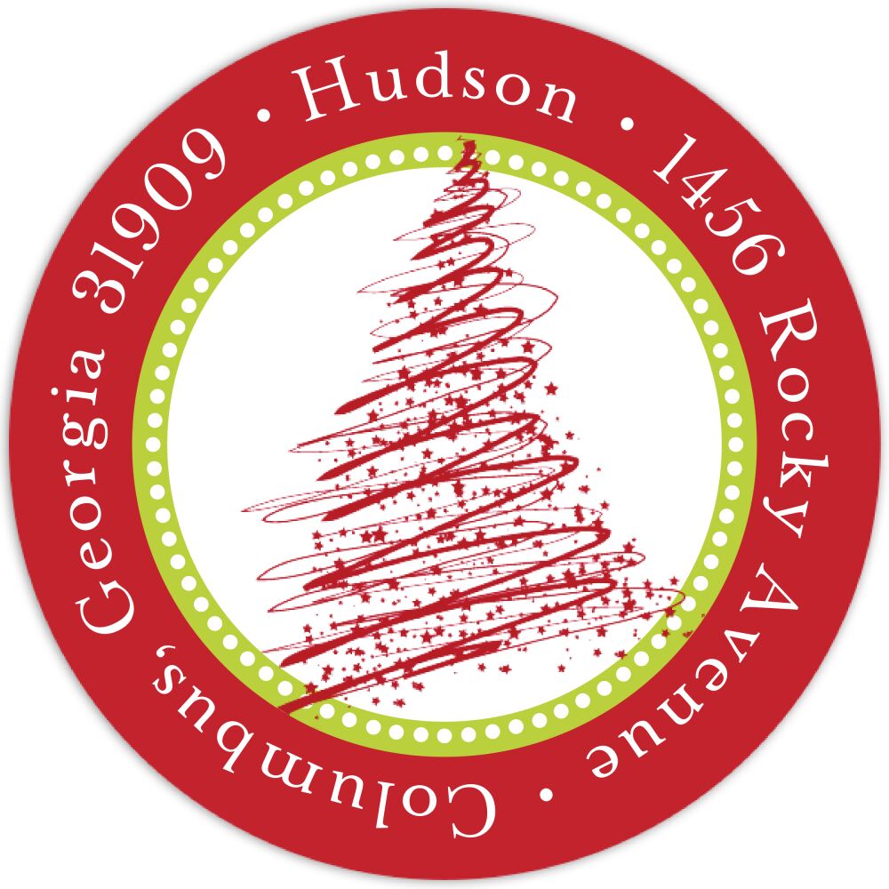 Joy Round Address Label
