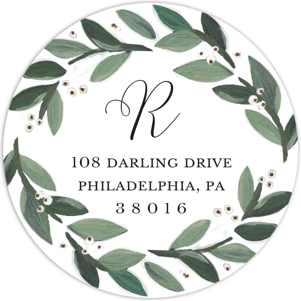 Botanical Frame Return Address Label