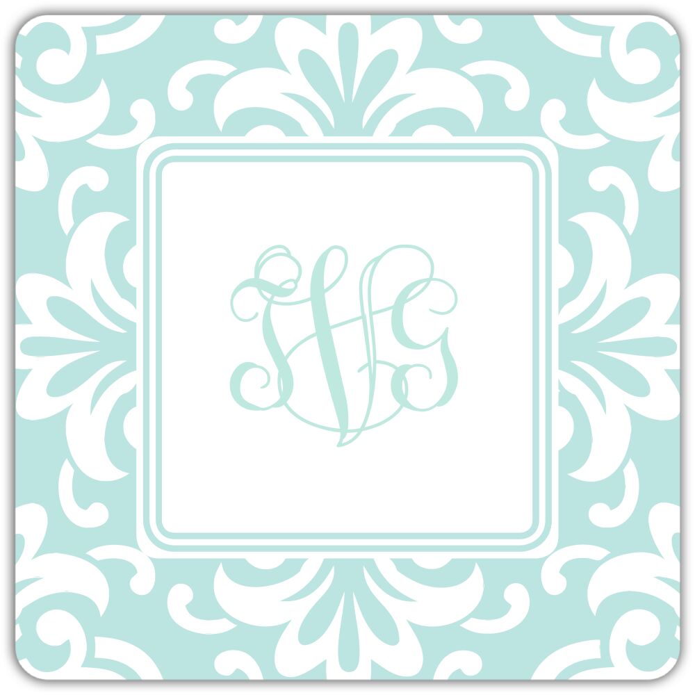 Grande Floral Robins Egg Personalized Coaster
