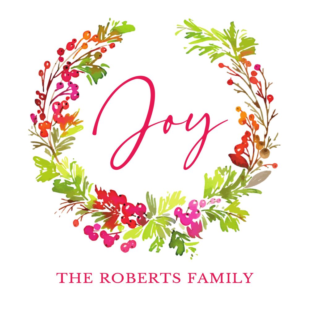 Vibrant Wreath Enclosure Card
