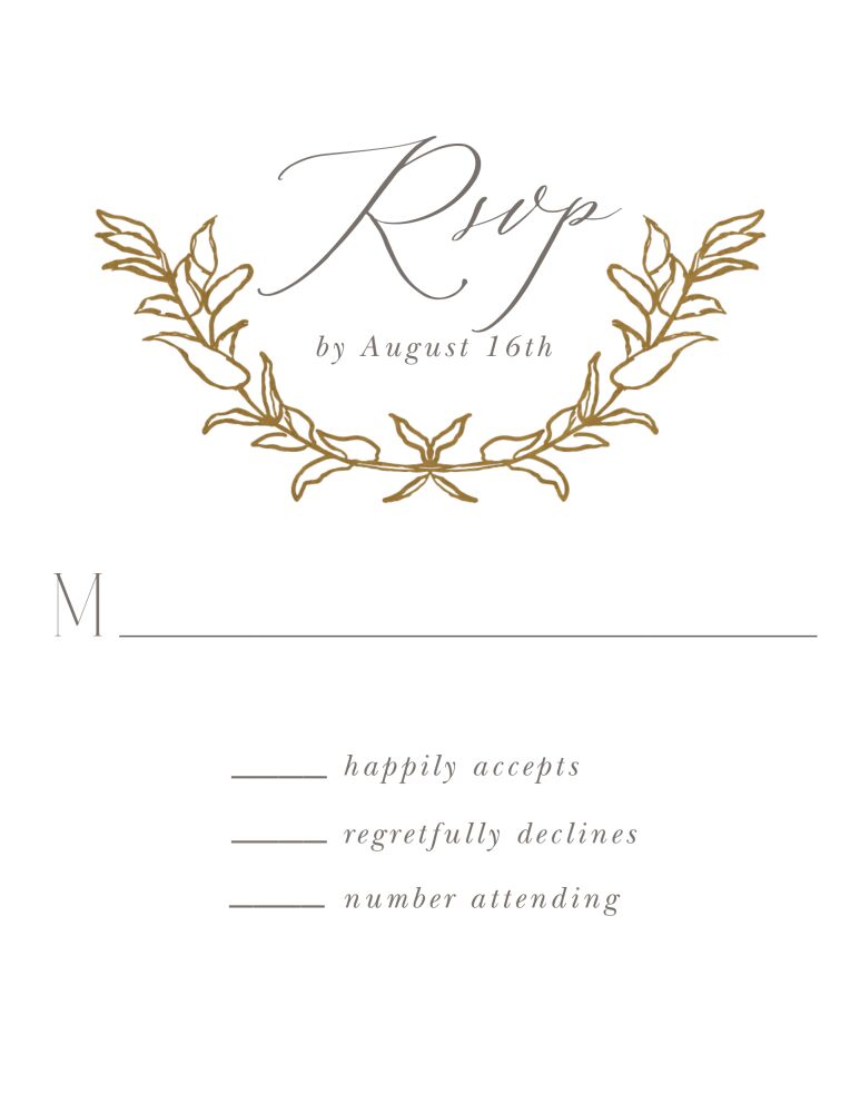 Wildflower Radiance Foil Pressed Reply Card