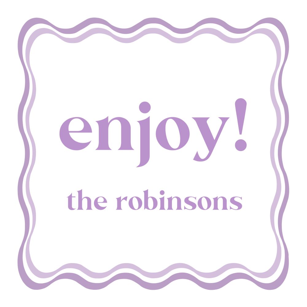 Double Wave Thin Border Sticker