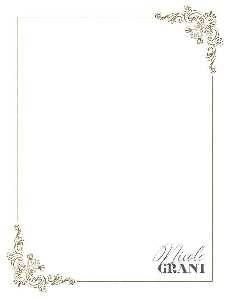 Romantic Scrolls Foil Pressed Flat Note