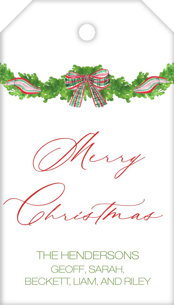 Festive Ribbon Hanging Gift Tag
