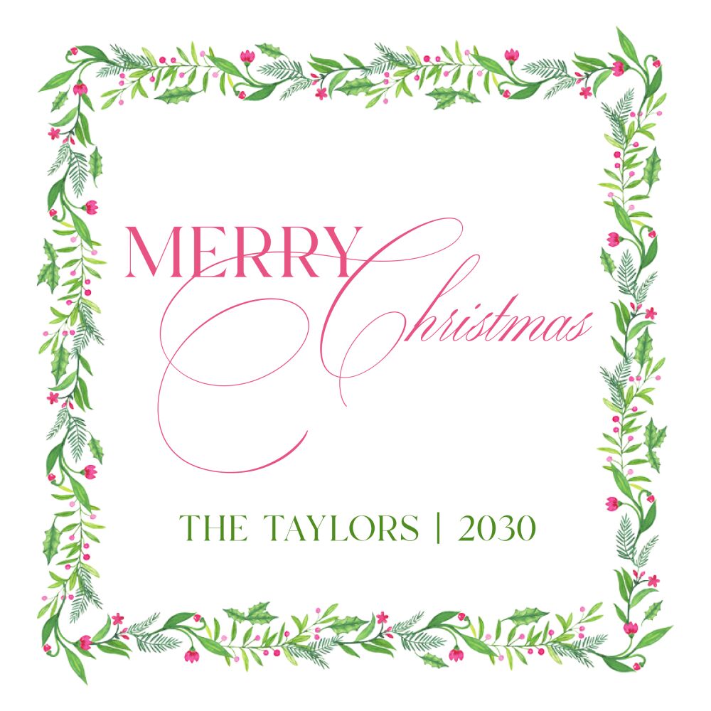 Festive Flora Gift Sticker