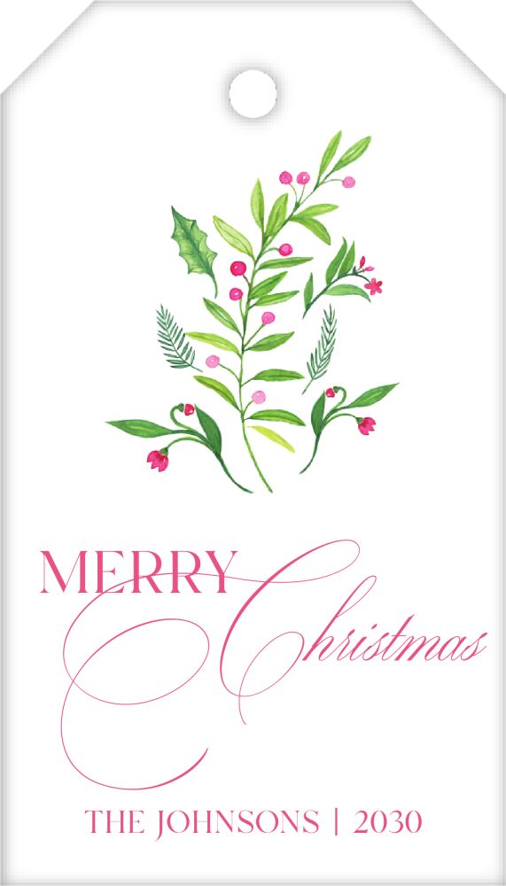 Festive Flora Hanging Gift Tag