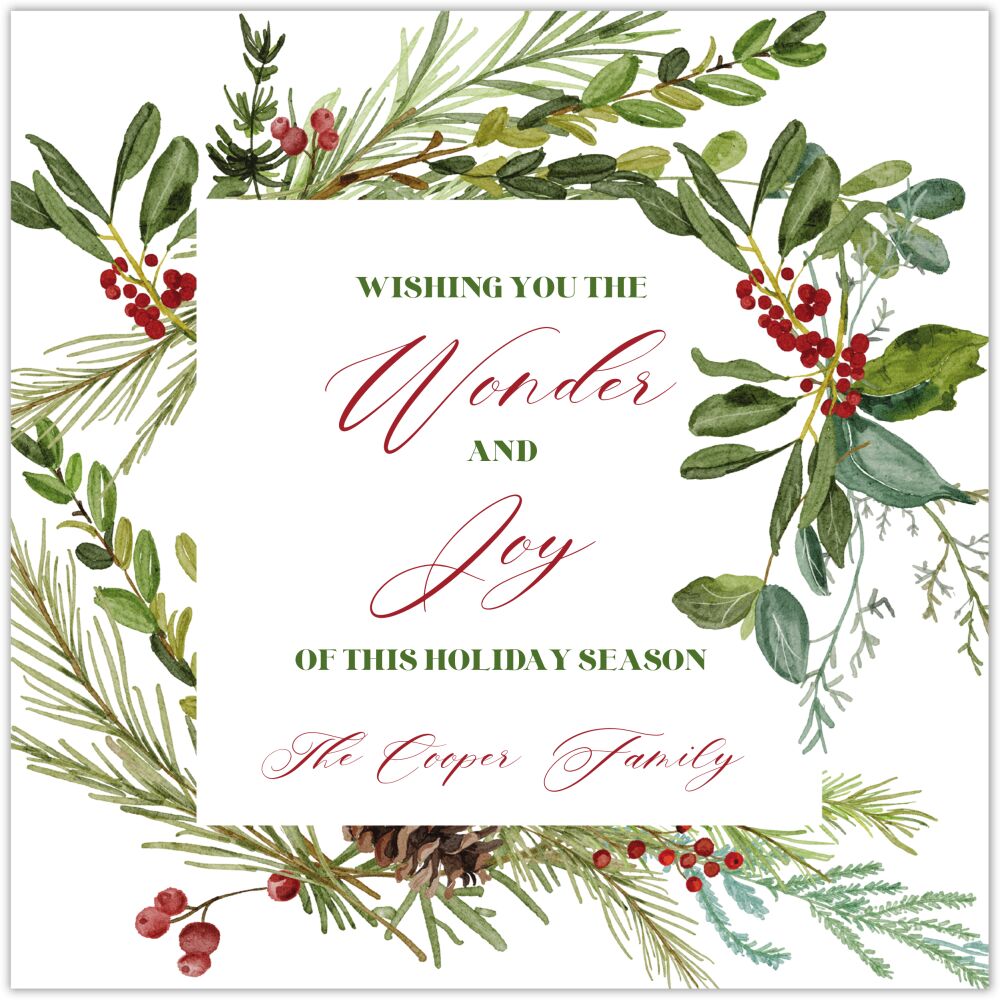 Winter Garden Holiday Greeting Card