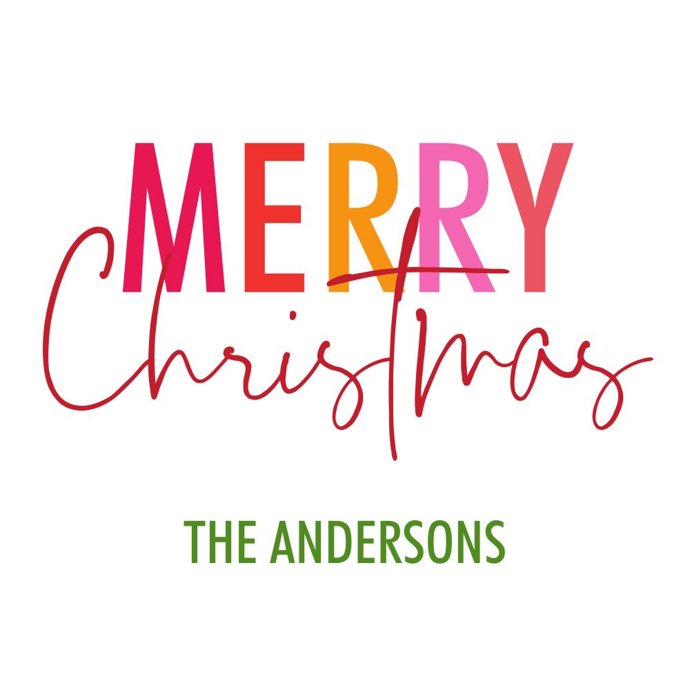 Festive Merry Christmas Gift Sticker