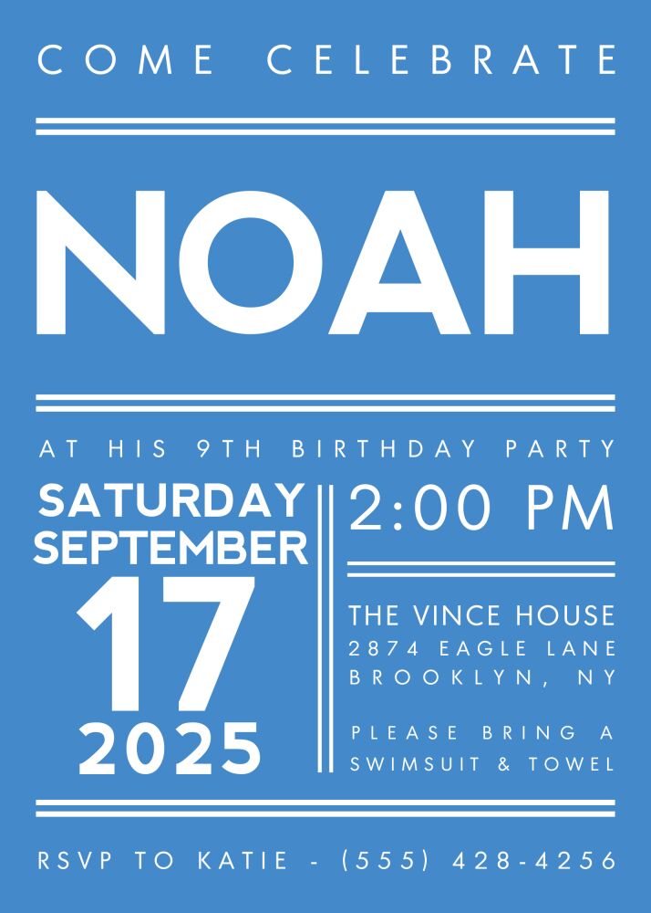 Reason to Celebrate Invitation