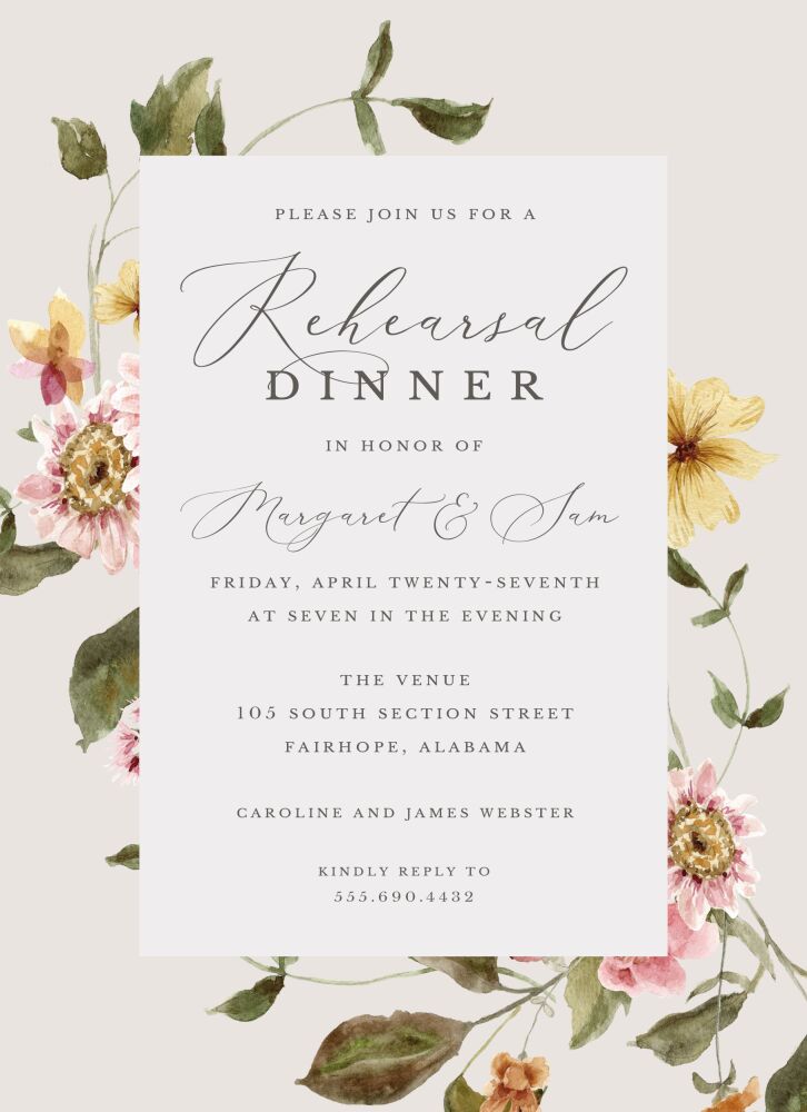 Floral Harmony Invitation