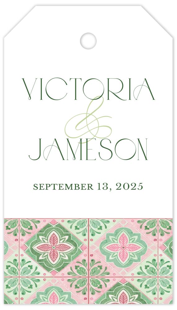 Majolica Tiles Hanging Gift Tag