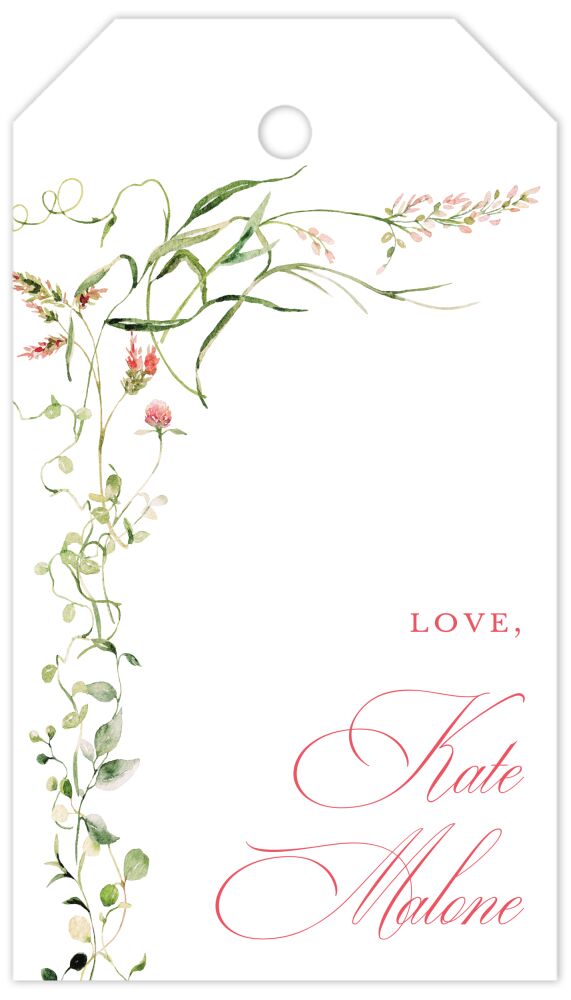 Paradise Garden Tendril Hanging Gift Tag