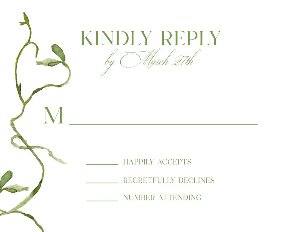 Entwined Reply Card